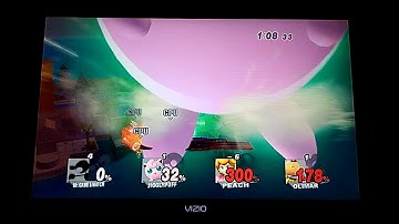 Super Smash Bros. Brawl Mr. Game and Watch (CPU) VS Jigglypuff (CPU) VS Peach (CPU) VS Olimar (CPU)