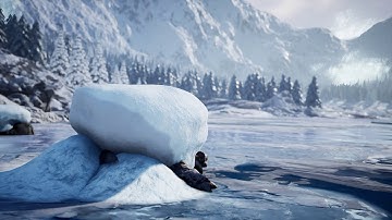 Winter lake | UE4 landscape