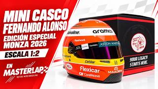 Mini Casco Fernando Alonso Edición Especial Monza 2026 – Escala 1:2
