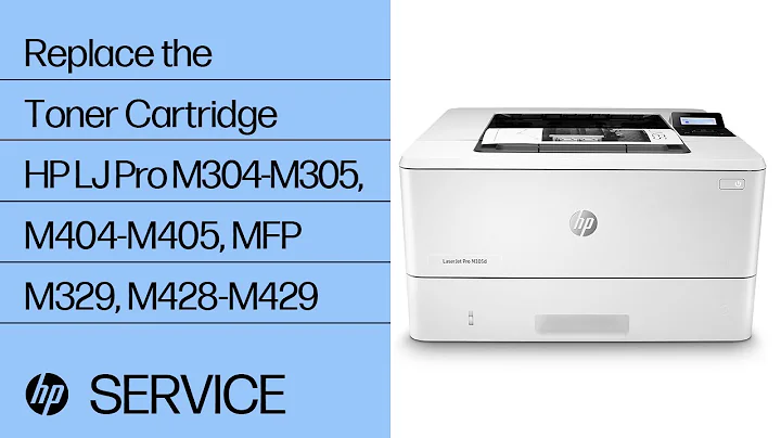 Replace the Toner Cartridge | HP LaserJet Pro M304-M305, M404-M405, MFP M329, M428-M429 | HP Support