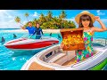 ايسل وجودي سافروا للجزيرة المهجورة🏝️أسماك القرش هجمتنا🦈الأسرع يفوز بالكنز🏴&zwj;☠️