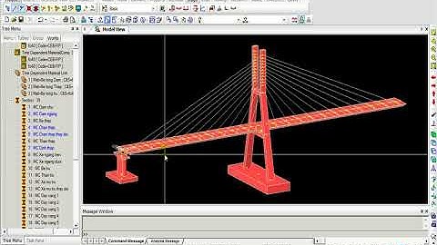 [Midas civil] Cable-stayed bridge Part 3 (Cau dây văng Phan 3)