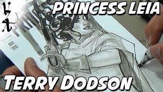 Terry Dodson Drawing Princess Leia