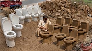 Amazing Toilet Bowl Manufacturing Process | How Toilet Bowls Are Made in Factory