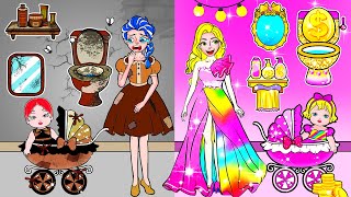 [🐾paper doll🐾] Rainbow Rich Family Good vs Bad Friend Regrets | Rapunzel Family 놀이 종이 by Paper Yum 2,026 views 3 days ago 2 hours, 3 minutes