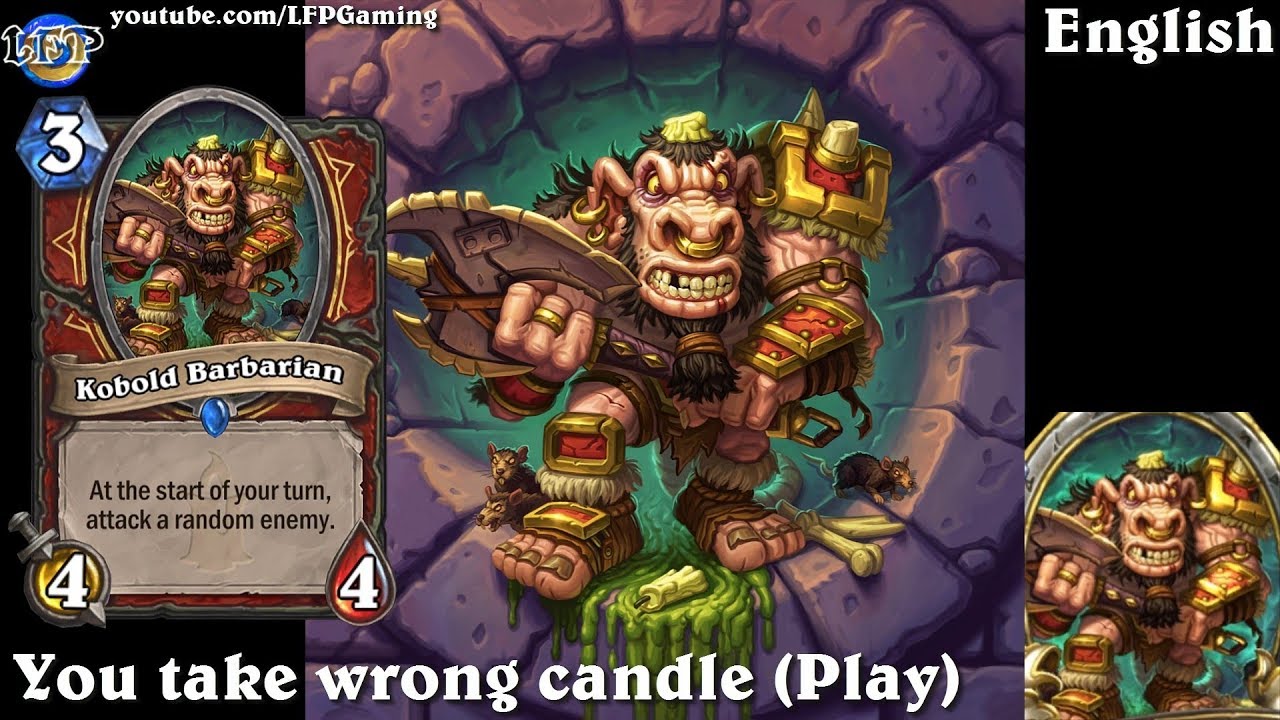Hearthstone: Kobold Barbarian card sounds in 14 languages -Kobolds & Catacombs