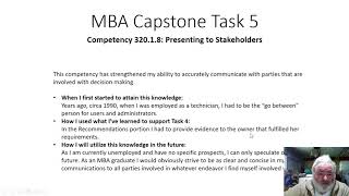 Task 5, WGU, Capstone, MBA