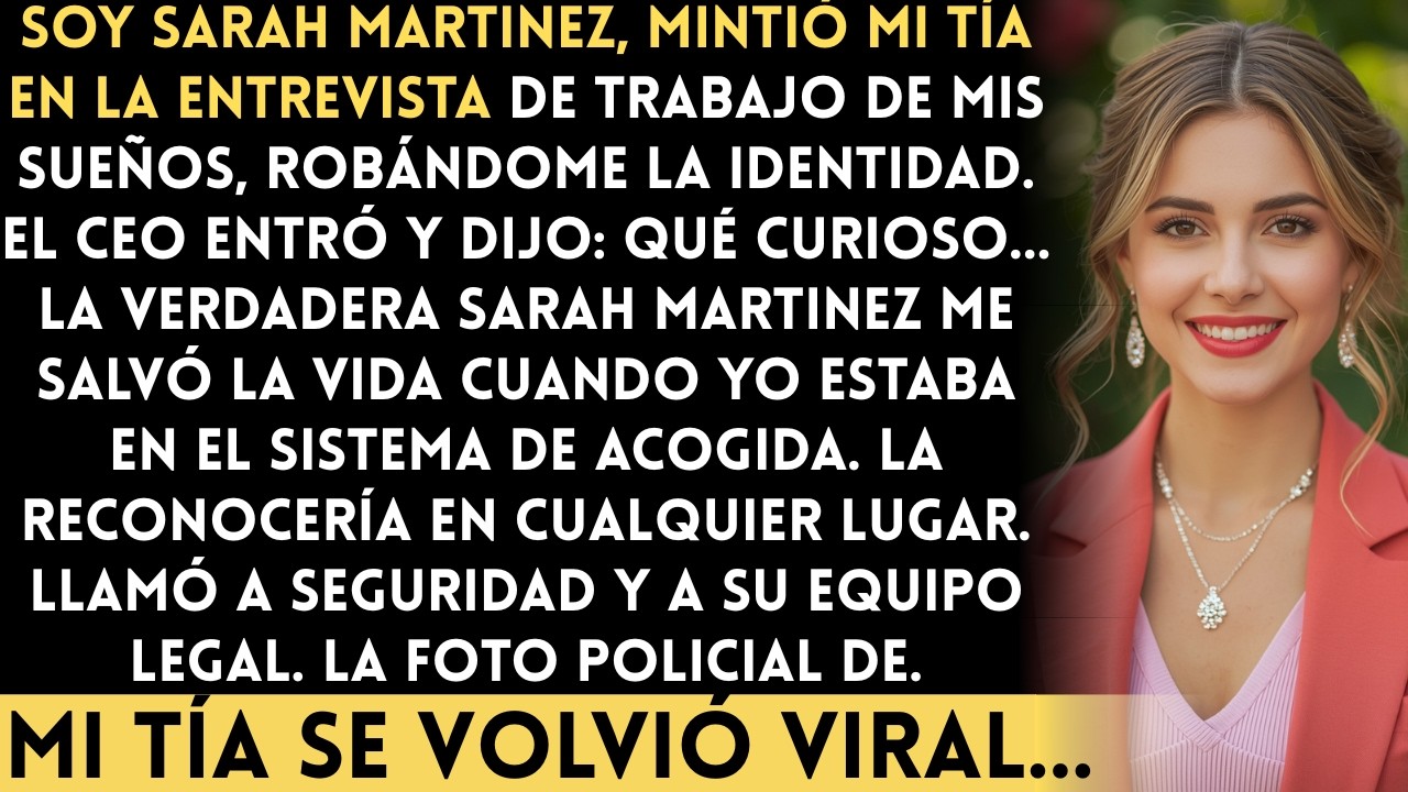 Mi tía se hizo pasar por mí en una entrevista de trabajo — no sabía que el CEO había sido mi niño...
