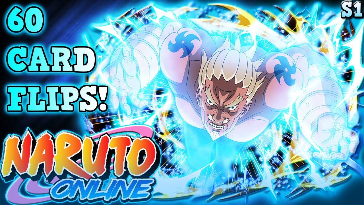 NARUTO ONLINE 60 CARD FLIPS ON LAND OF  LIGHTING TREASURE!