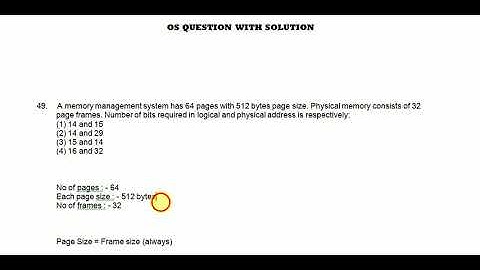 COMPUTER SCIENCE paper 3  CBSE NET Q49 JAN 2017 OPERATING SYSTEM