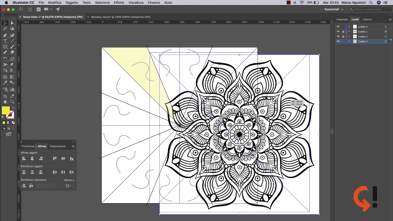 Disegnare Un Mandala Con Illustrator Tecnica Live Mirror Youtube
