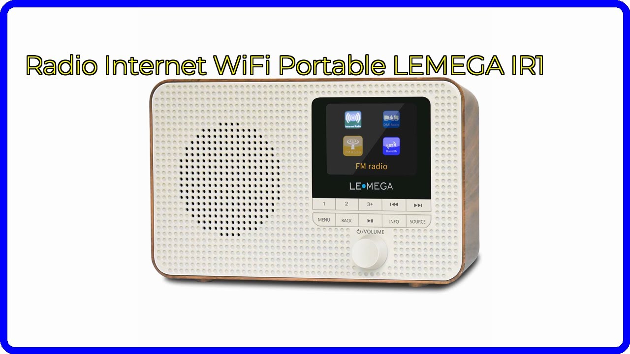 LEMEGA IR1 Portable WiFi Internet Radio – FM, Bluetooth, Dual Alarm, And More