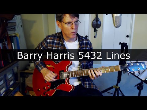 Barry Harris 5-4-3-2 lines, tabbed out in C major