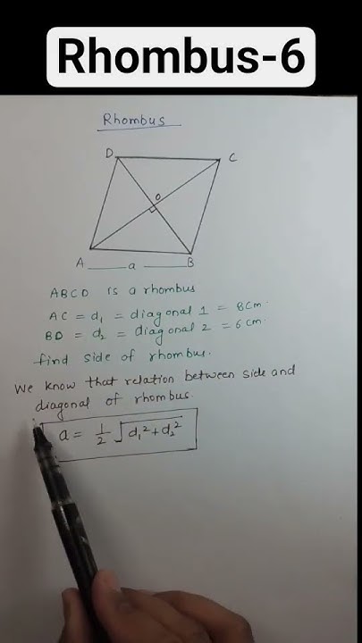 How to solve a Rhombus (short trick tutorial) | @mathandtechbyar - YouTube