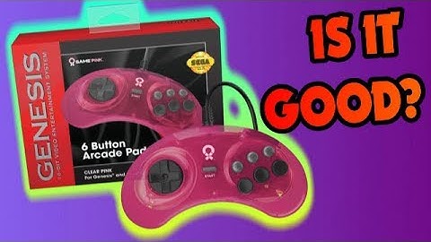 Game Pink 6 button (Genesis) Control Pad - Sega Head