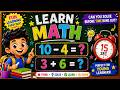Easy Math Challenge for Kids 🌈 Fun Addition & Subtraction Questions1