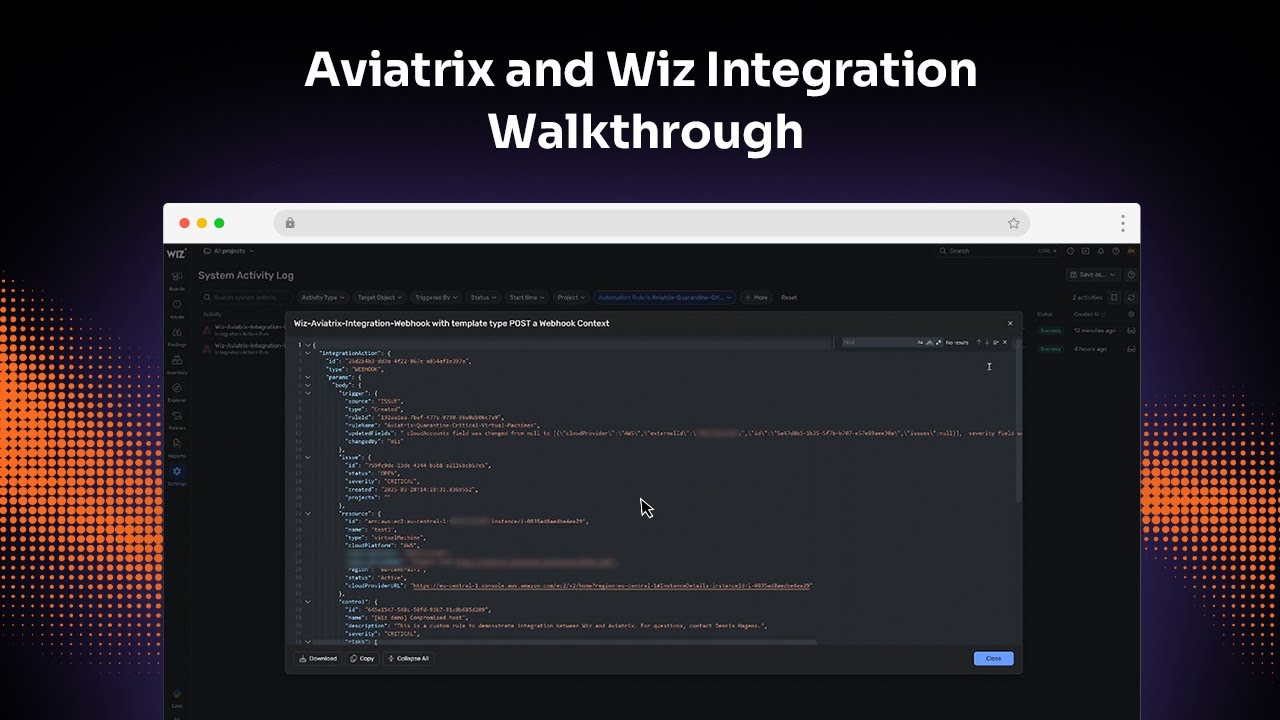 Aviatrix + Wiz Integration | Instantly Isolate and Monitor Cloud ...