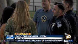 El Cajon Ban on Food Sharing Lifted
