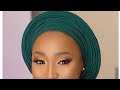 (DIY)How to use small asooke to tie round pleat gele style.