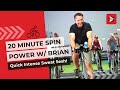 Free 20 minute spin class workout  its all about the power indoor cycling workout