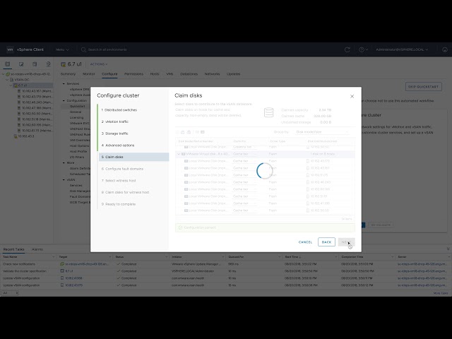 vSAN 6.7 U1 Quickstart Demo