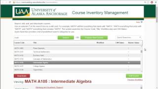 UAA CIM Training: Accessing Course Proposals