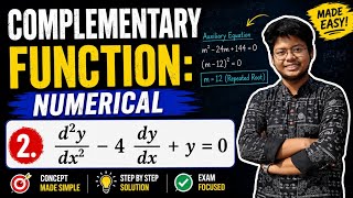 28. Complementary Function Numerical - 2 | Solve d²y/dx² - 4 dy/dx + y = 0 Easily 🔥
