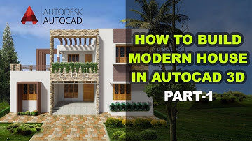 MODERN HOUSE IN AUTOCAD 3D I PART-1I CREATING WALL IN AUTOCAD 3D I #cadskillz #3dhome #autocad3d