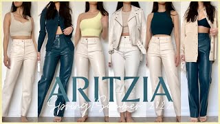 ARITZIA SPRING 2022 | TRY-ON HAUL | BASICS &amp; SIZING