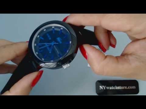 black and blue lacoste watch