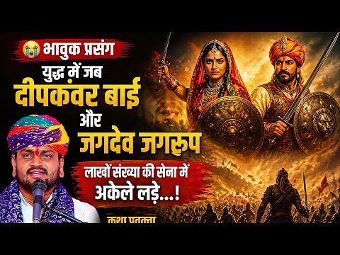 😭🥺सुनिए दीपकवंर बाई ओर जगदेव जगरूप के युद्ध का भावुक प्रसंग। श्री अजय गुरुजी देव धाम सिंगावदा।