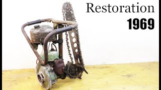 Восстановление старой бензопилы из 1969-х | Old chainsaw restoration