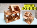 MUEBLES ACCESORIOS para casa miniatura, hechos con palitos de helado