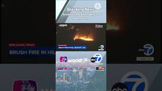 #BreakingNews : Brush Fire In Hill Near MT. San antonio College In West Covina. #TTNWorld_TTD16