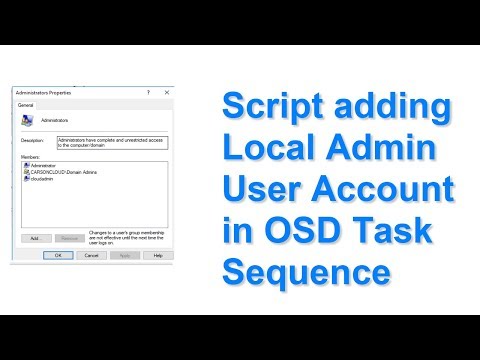 Script adding Local Admin User Account in OSD Task Sequence