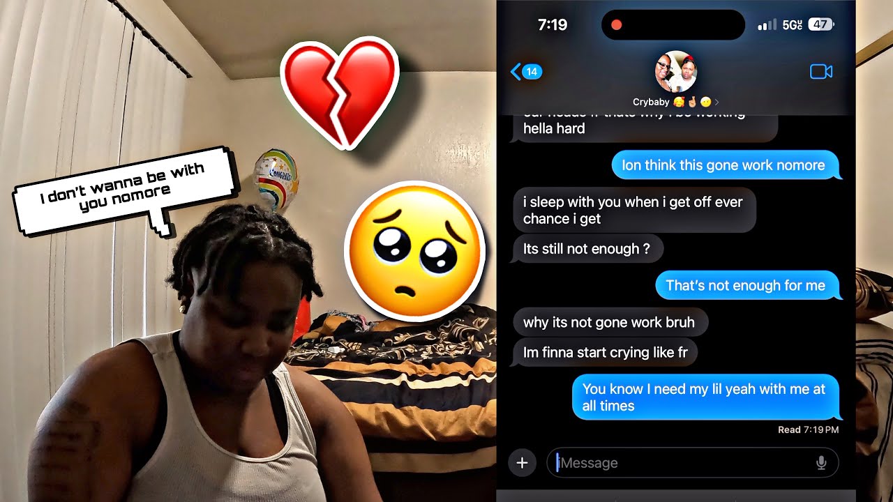 BREAKING UP WITH MY GIRLFRIEND THROUGH TEXT PRANK *SHE ALMOST CRIED*