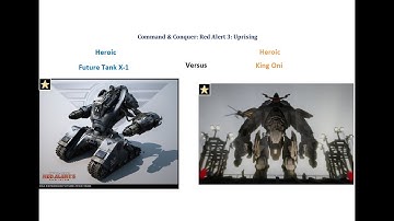 C&C Red Alert 3 - heroic future tank x-1 vs heroic king oni
