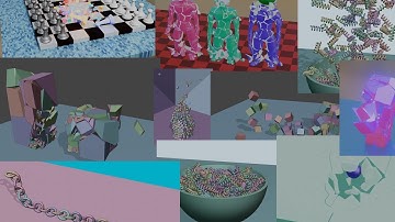 Physics Rigidbody Constraints Cell Fracture Test in Blender 2.91