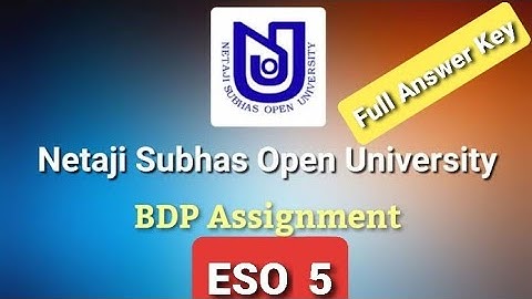 NSOU BDP ESO5 Assignment Answer  2021 / Sociology