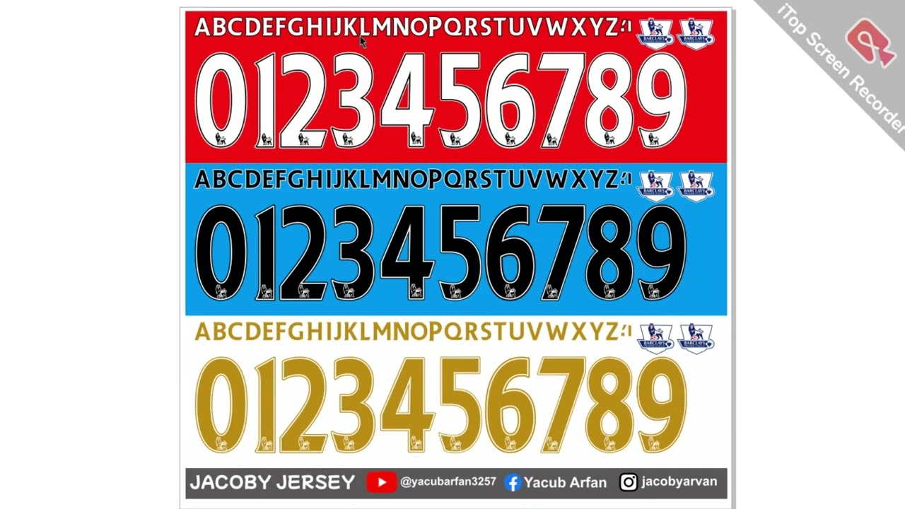 Font EPL English Premier League 2007 20015