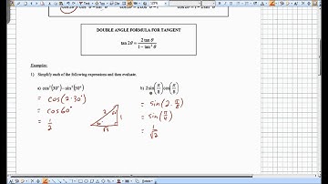 Lesson 6.8 - Double Angle Formulas