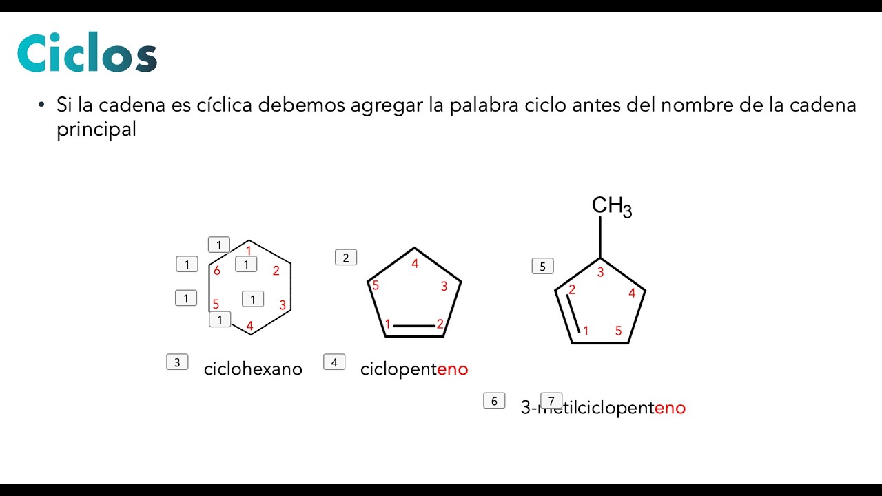 Nomenclatura compuestos organicos ciclicos