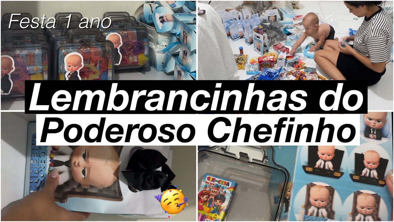 Fazendo as lembrancinhas do poderoso chefinho para aniversário de 1 ano
