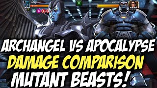 Archangel Vs Apocalypse Damage Comparison | Mutant Powerhouses! | Marvel Contest Of Champions