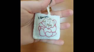 Portachiavi Ricamato A Mano Mod.cl08, Artigianato Made In Italy.