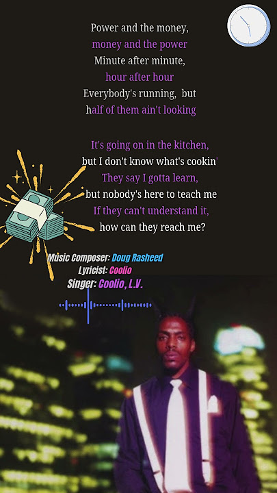 🔥💥Gangsta Paradise Lyrics - Coolio, L.V. #gangstaparadise #coolio #popsong #youtube #instagram