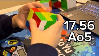 17.56 3x3 ao5 (bad final solve)