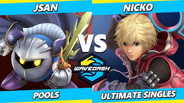 Wavedash 2023 - Jsan (Meta Knight) Vs. Nicko (Shulk) Smash Ultimate - SSBU