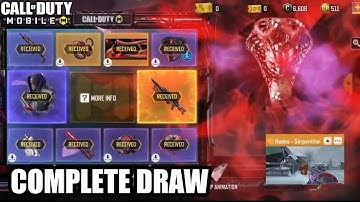 *NEW* Codm Serpents Call Complete Draw | Lazarus Dark Viper & Hades Serpentine
