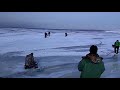 Рыбаки убегают от ледовой волны - не все успели. 8 марта 2018г.
